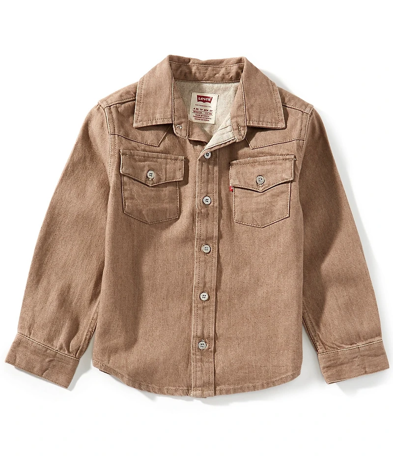 Levi's® Little Boys Long-Sleeve Barstow Twill Western Shirt