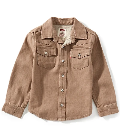 Levi's® Little Boys Long-Sleeve Barstow Twill Western Shirt
