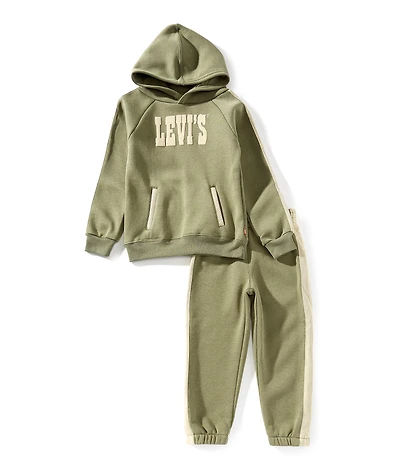 Levi's® Little Boys Long-Sleeve Logo Fleece Hoodie & Matching Jogger Pants Set