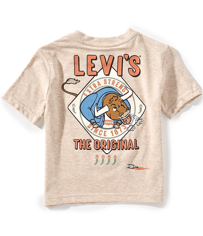Levi's® Little Boys Short Sleeve Hot Sauce Bull T-Shirt