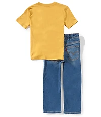 Levi's® Little Boys Short Sleeve Motorcycle Graphic T-Shirt & Denim Jeans