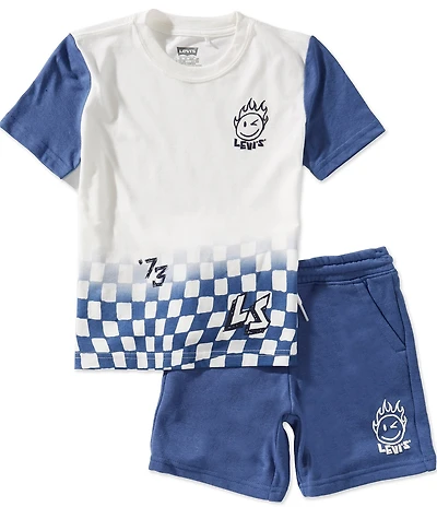 Levi's® Little Boys Woven Smile For Levi's T-Shirt & Short 2-Piece Set