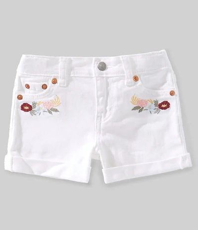 Levi's® Little Girls Embroidered Girlfriend Denim Shorts