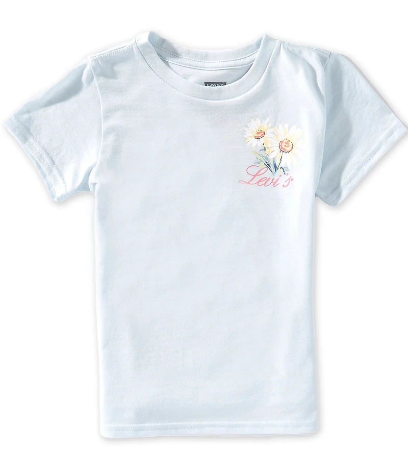 Levi's® Little Girls Floral Stamp Short Sleeve T-Shirt