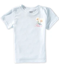 Levi's® Little Girls Floral Stamp Short Sleeve T-Shirt