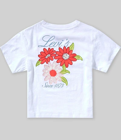 Levi's® Little Girls Levi's Floral Oversized Short Sleeve T-Shirt