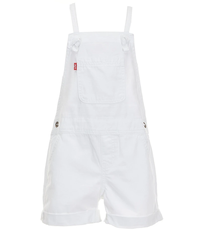 Levi's Little Girls Rolled Cuff Adjustable Straps Knotted Shortall