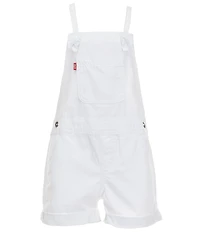 Levi's Little Girls Rolled Cuff Adjustable Straps Knotted Shortall