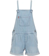 Levi's Little Girls Rolled Cuff Adjustable Straps Knotted Shortall