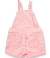 Levi's Little Girls Rolled Cuff Adjustable Straps Knotted Shortall