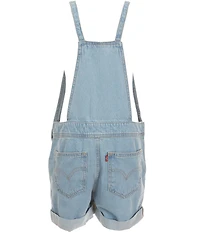 Levi's Little Girls Rolled Cuff Adjustable Straps Knotted Shortall