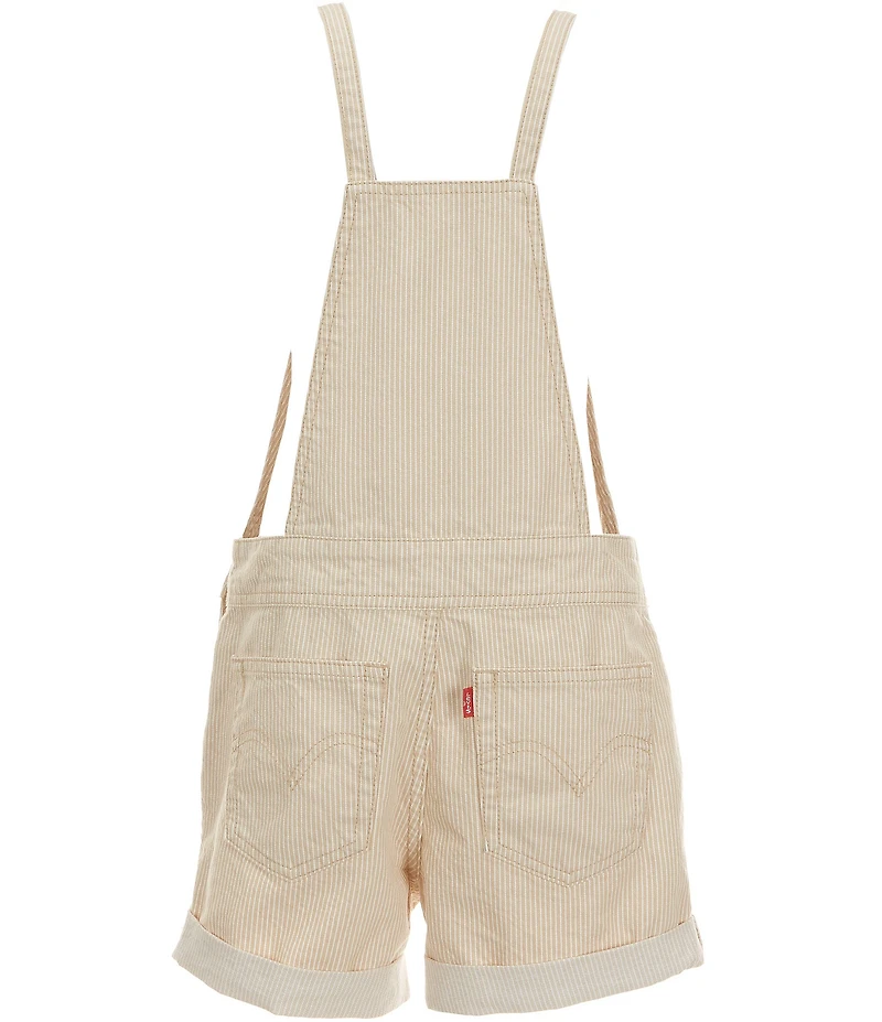 Levi's Little Girls Rolled Cuff Adjustable Straps Knotted Shortall