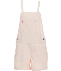 Levi's Little Girls Rolled Cuff Adjustable Straps Knotted Shortall
