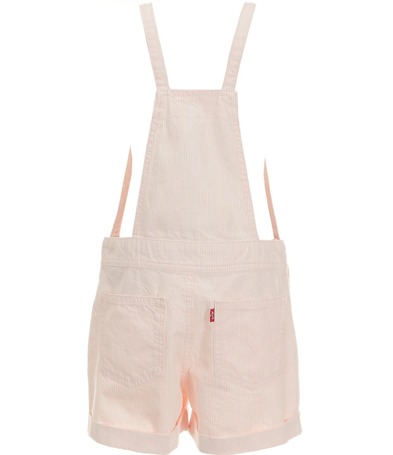 Levi's Little Girls Rolled Cuff Adjustable Straps Knotted Shortall
