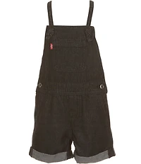 Levi's Little Girls Rolled Cuff Adjustable Straps Knotted Shortall
