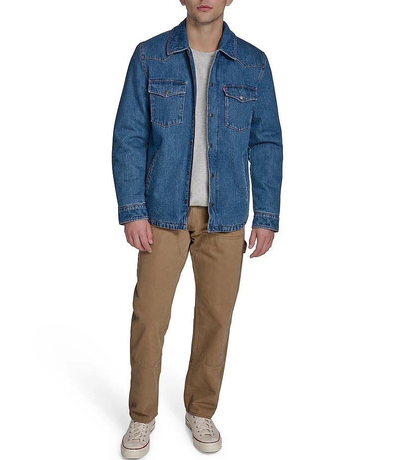 Levi's® Long Sleeve Western Cotton Shirt Jacket