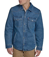 Levi's® Long Sleeve Western Cotton Shirt Jacket