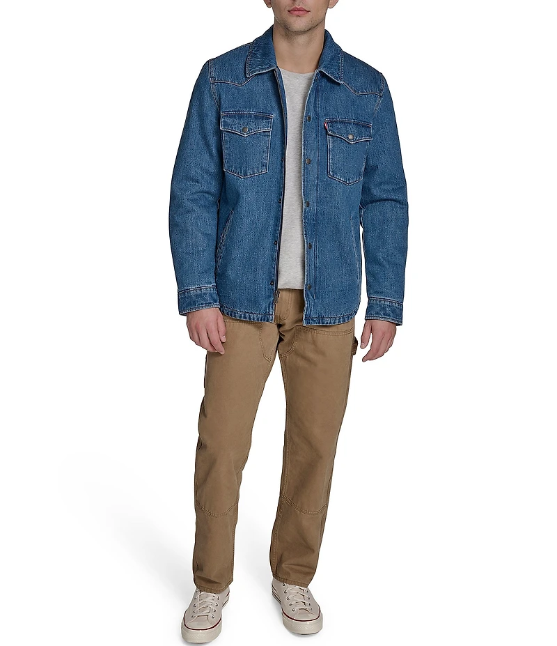 Levi's® Long Sleeve Western Cotton Shirt Jacket