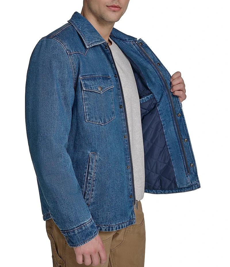 Levi's® Long Sleeve Western Cotton Shirt Jacket