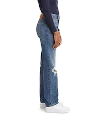 Levi's® Low Pro Mid Rise Destructed Straight Jeans