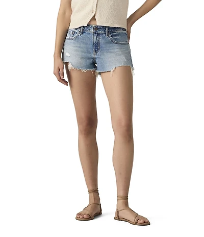 Levi's® Low-Rise Frayed Hem Denim Shorts
