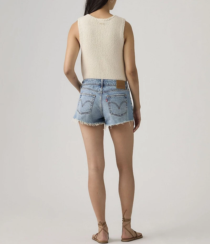 Levi's® Low-Rise Frayed Hem Denim Shorts
