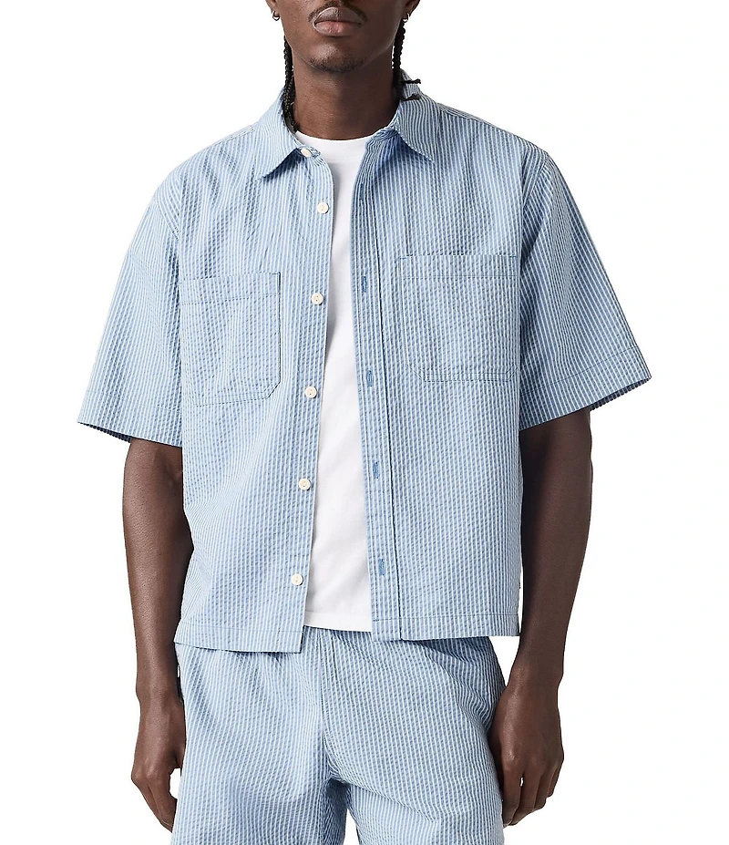 Levi's® Mechanic Striped Short Sleeve Boxy Shirt