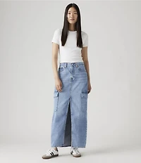 Levi's® Mid Rise Ankle Column Cargo Maxi Skirt