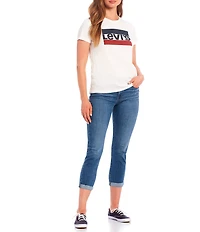 Levi's® Mid Rise Destructed Tapered Leg Boyfriend Jeans