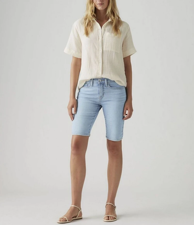 Levi's® Mid-Rise Shaping Bermuda Denim Shorts
