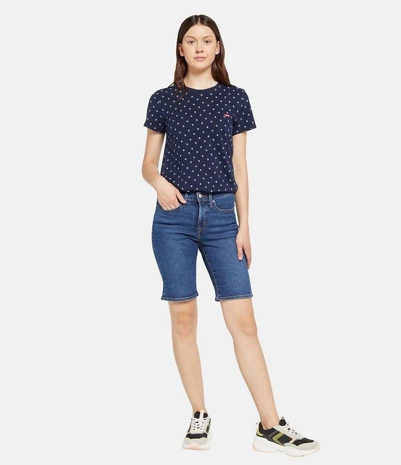 Levi's® Mid-Rise Shaping Bermuda Denim Shorts