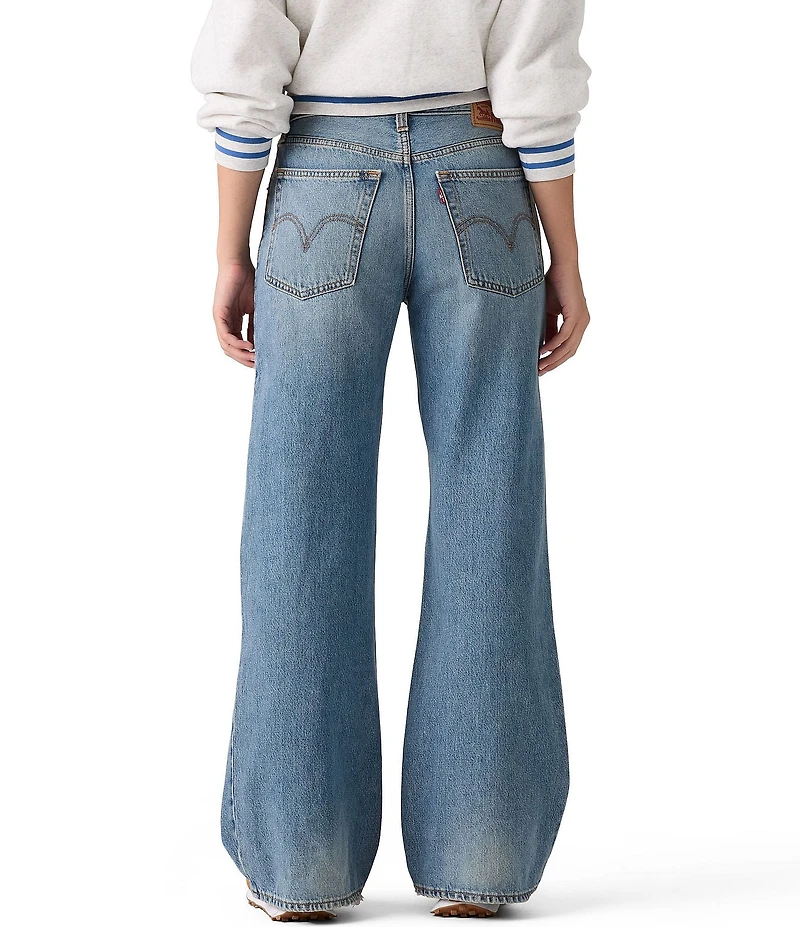 Levi's® Middy Mid Rise Loose Fit Bootcut Destructed Jeans