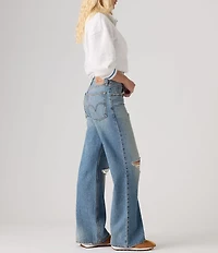 Levi's® Middy Mid Rise Loose Fit Bootcut Destructed Jeans