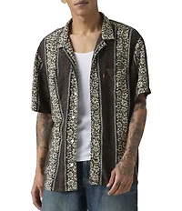 Levi's® Milas Floral Striped Short Sleeve Classic Camp Shirt