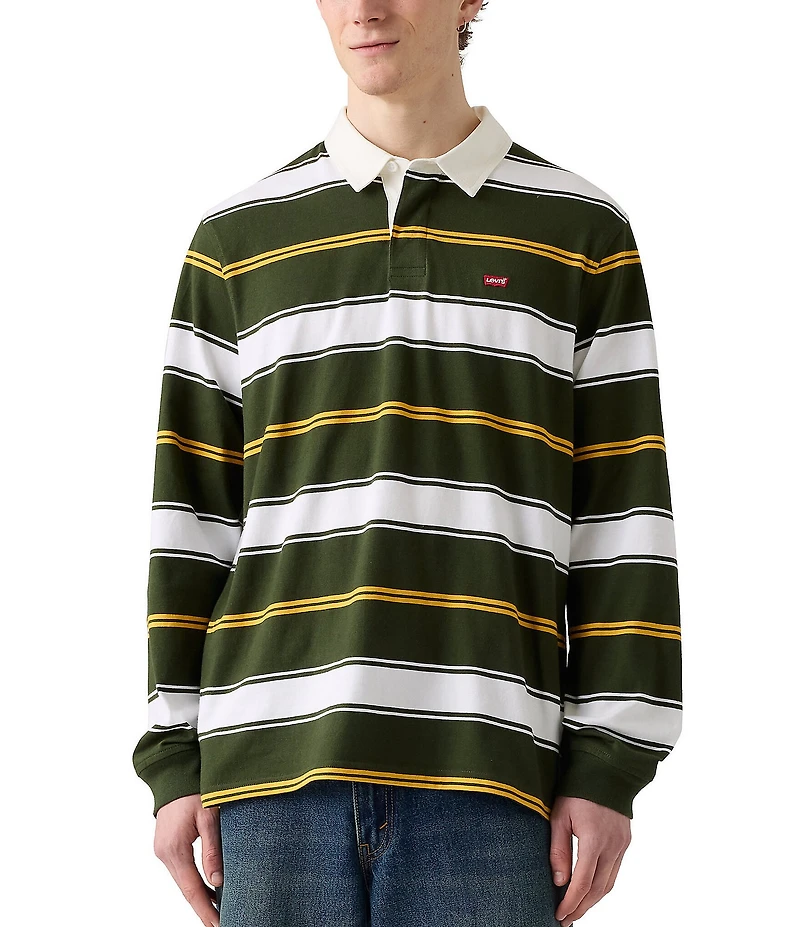 Levi's® Multi Striped Long Sleeve Rugby Shirt