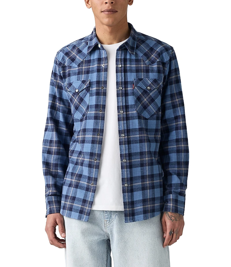 Levi's® Niklas Classic Fit Plaid Flannel Western Shirt