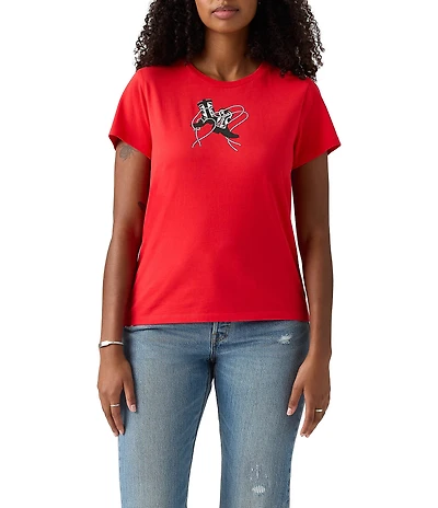 Levi's® Perfect Short Sleeve Cowboy Boots Western Graphic T-Shirt