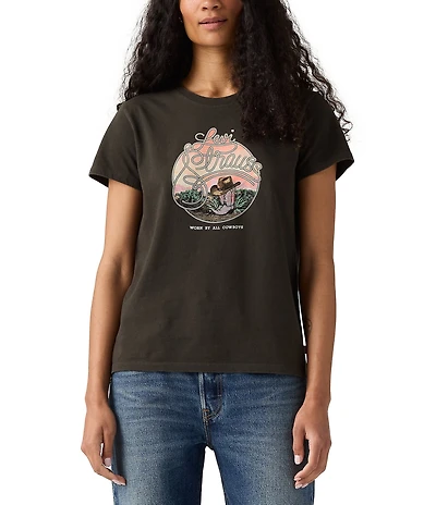 Levi's® Perfect Short Sleeve Cowboy Hat & Boots T-Shirt