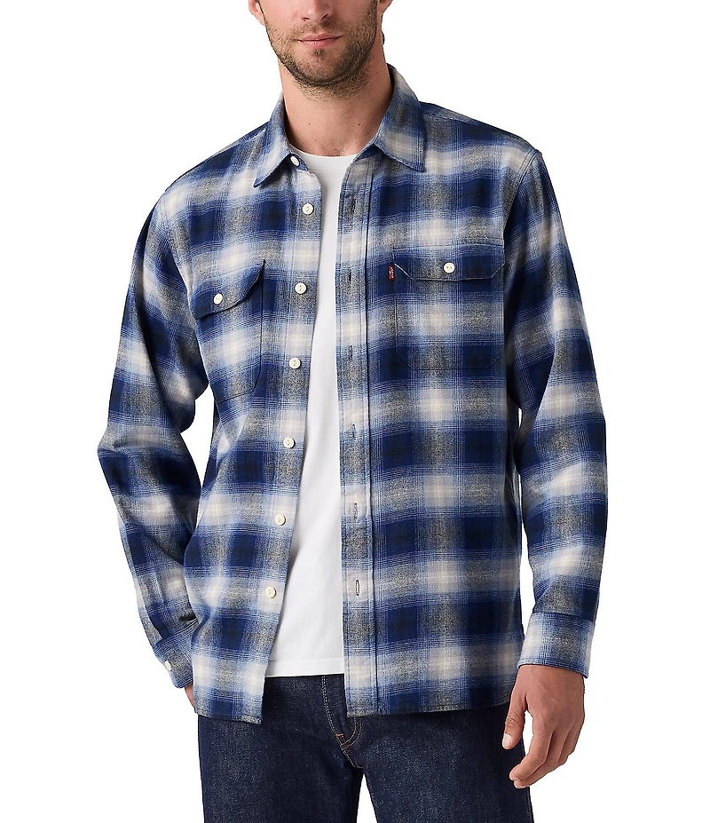 Levi's® Plaid Long Sleeve Classic Worker Button Front Shirt