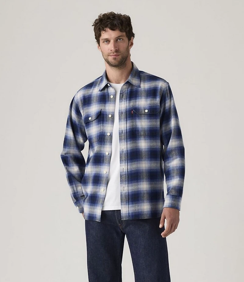 Levi's® Plaid Long Sleeve Classic Worker Button Front Shirt