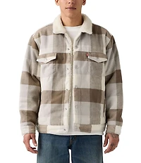 Levi's® Plaid Long Sleeve Trucker Jacket