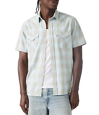 Levi's® Plaid Short Sleeve Western Shirt