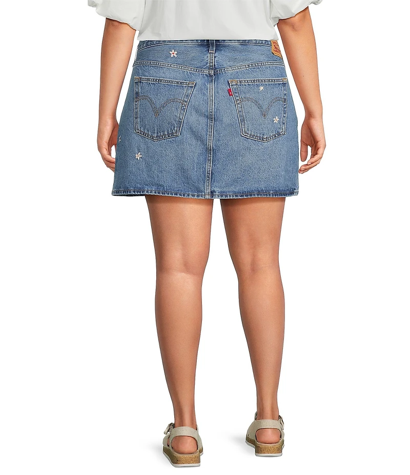 Levi's® Plus Size Icon Floral Embroidered Mid-Rise Mini Skirt