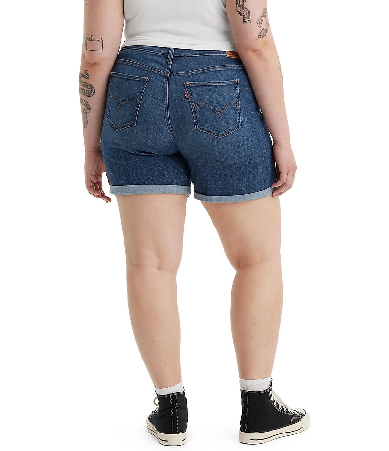 Levi's Plus Size Mid-Length Rolled Hem Denim Shorts