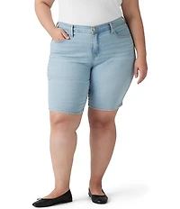 Levi's Plus Size Mid Rise Shaping Bermuda Denim Shorts
