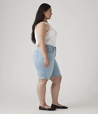 Levi's Plus Size Mid Rise Shaping Bermuda Denim Shorts