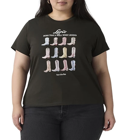 Levi's® Plus Size Perfect Logo #double;Western Boots#double; T-Shirt
