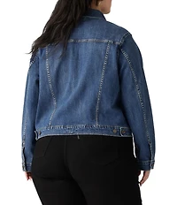 Levi's® Plus Size Point Collar Long Sleeve Original Trucker Denim Jacket