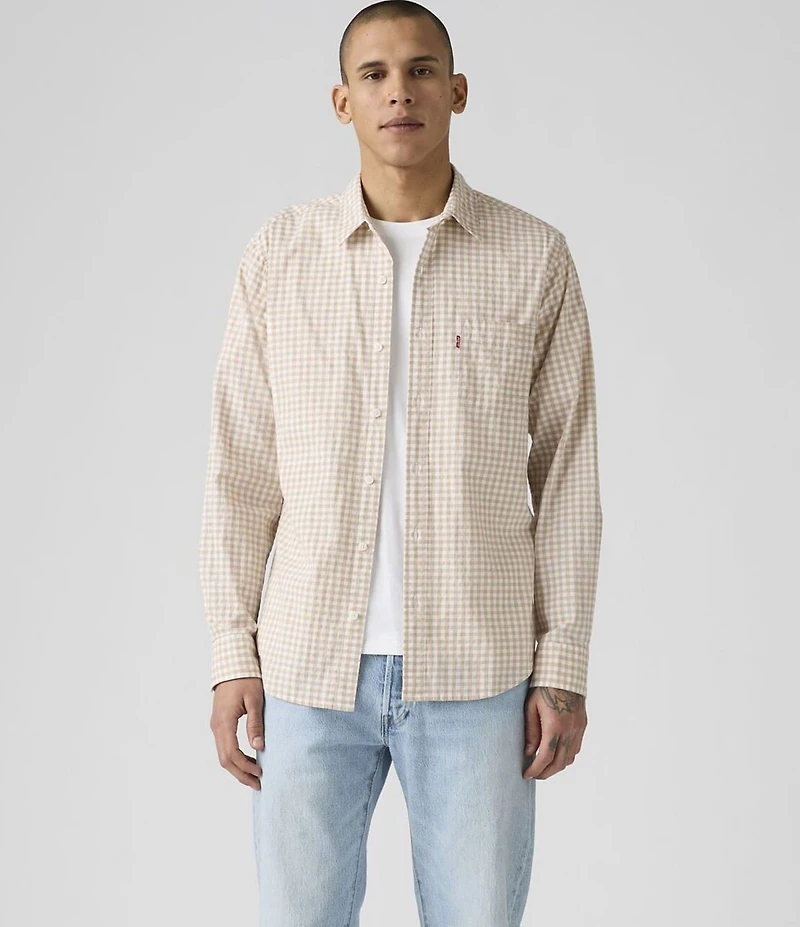 Levi's® Pocketed Long Sleeve Plaid Woven Shirt