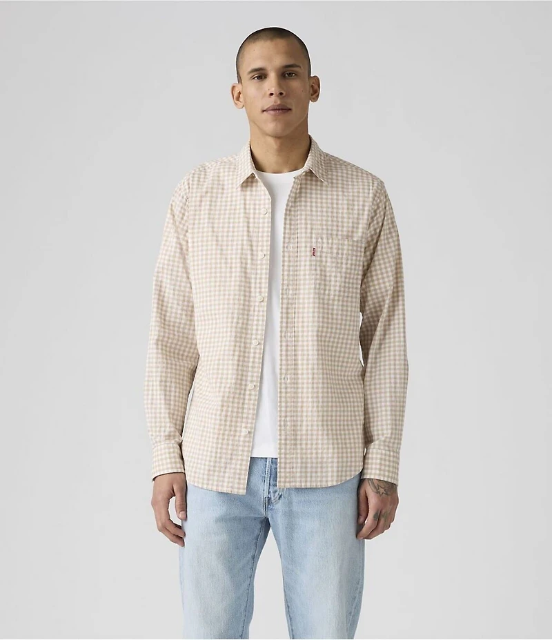 Levi's® Pocketed Long Sleeve Plaid Woven Shirt